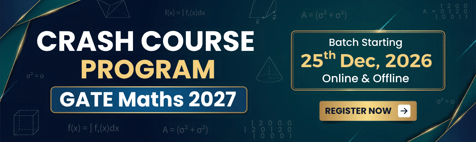 GATE Maths 2027 Crash Course
